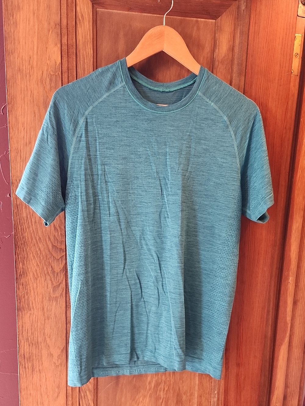 lululemon athletica Men's Short-Sleeve Crew Tee in Teal Blue